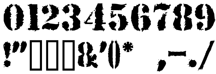 Due Date Font OTHER CHARS