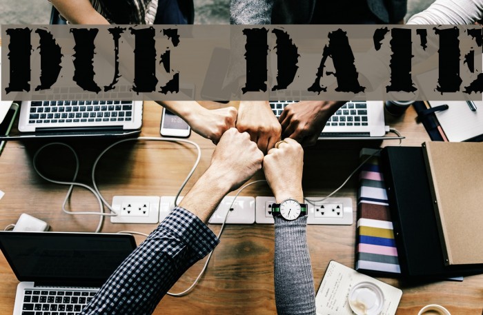 Due Date Font examples