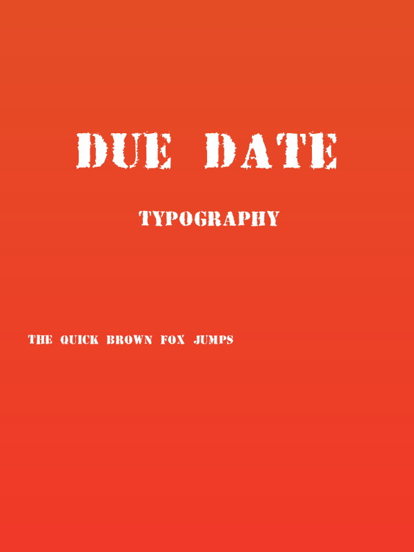 Due Date Poster