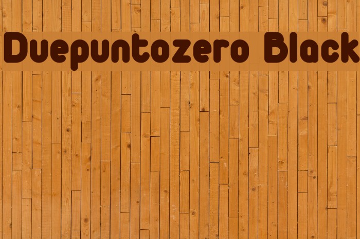 Duepuntozero Black フォント examples