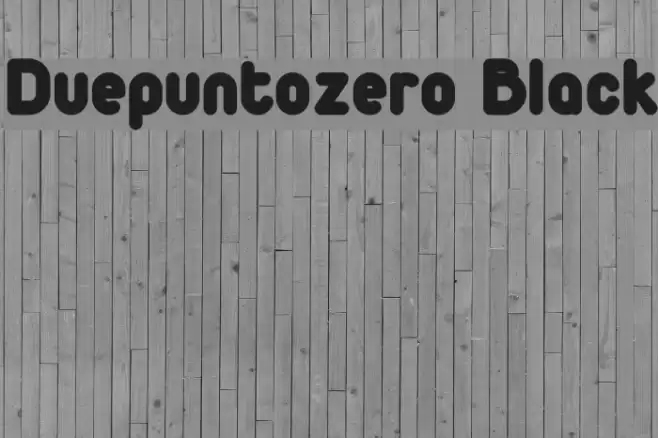 Duepuntozero Black フォント examples