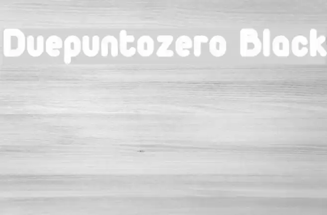 Duepuntozero Black フォント examples