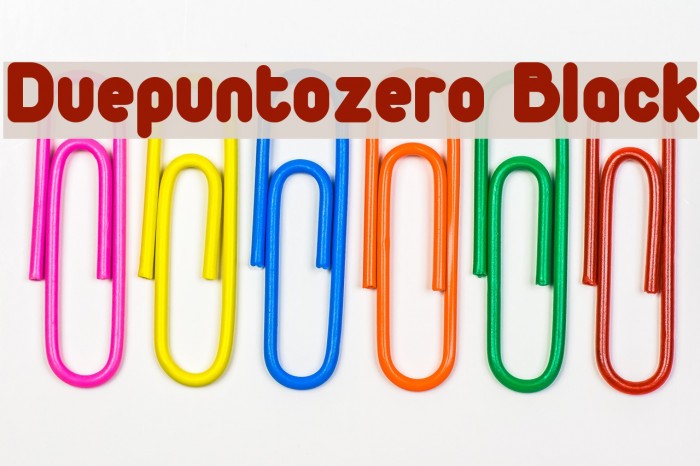 Duepuntozero Black フォント examples