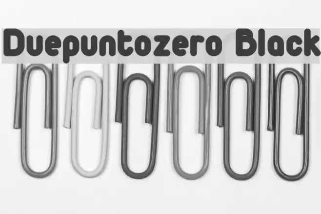 Duepuntozero Black フォント examples
