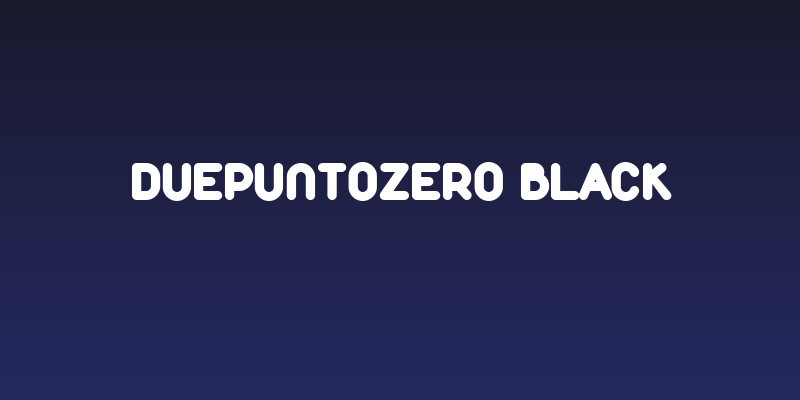 Duepuntozero Black Social Header