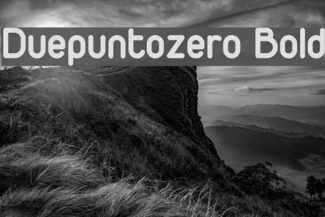 Duepuntozero Bold Font examples