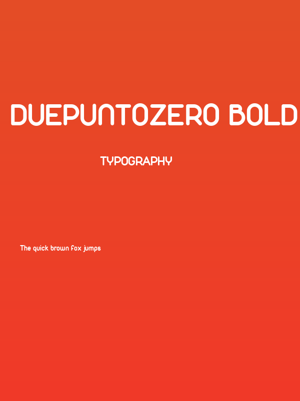 Duepuntozero Bold Poster