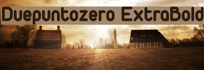 Duepuntozero ExtraBold Font examples