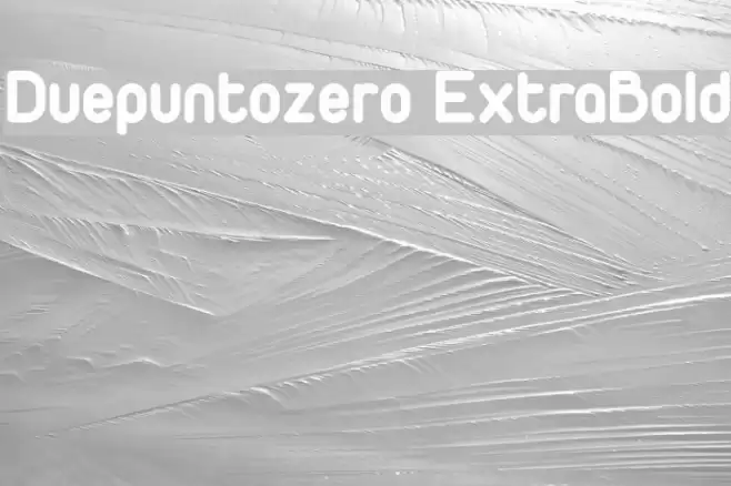 Duepuntozero ExtraBold  examples