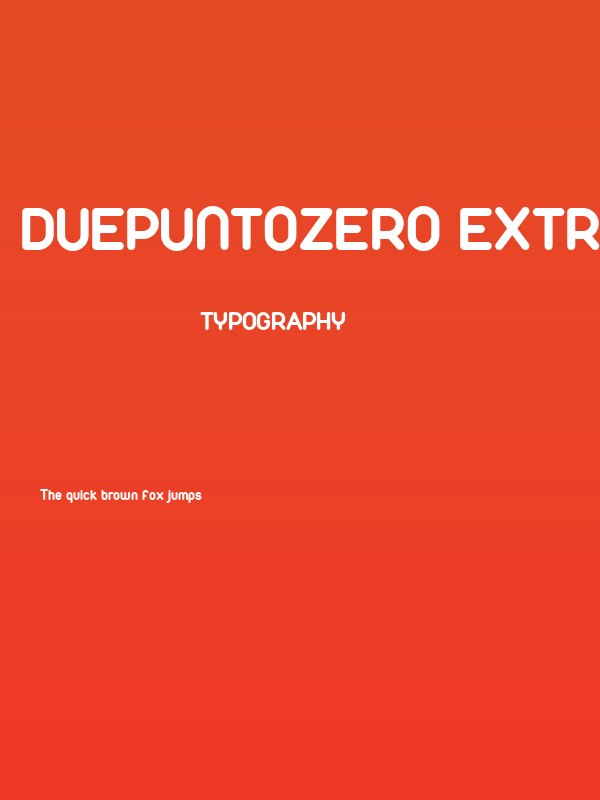 Duepuntozero ExtraBold Poster