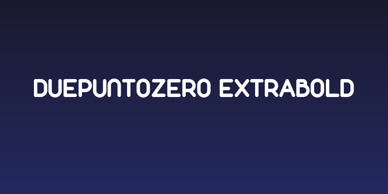 Duepuntozero ExtraBold Social Header