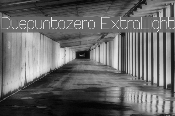 Duepuntozero ExtraLight Font examples