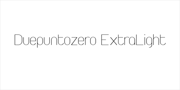 Duepuntozero ExtraLight Logo