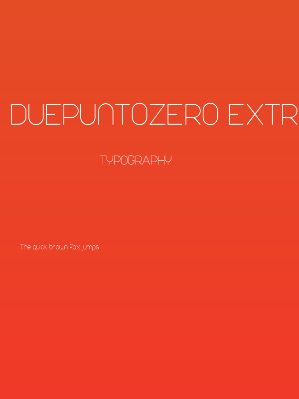 Duepuntozero ExtraLight Poster
