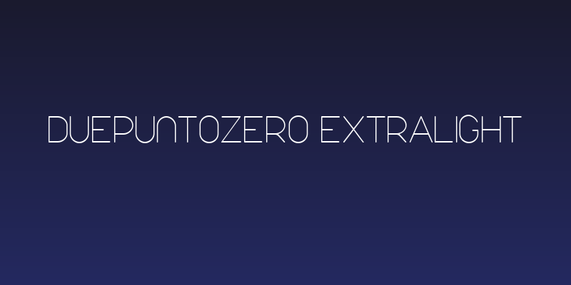 Duepuntozero ExtraLight Social Header
