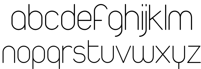Duepuntozero ExtraLight Font LOWERCASE
