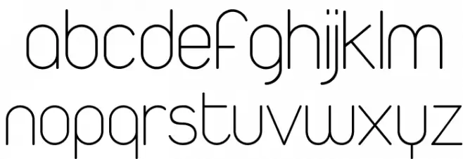 Duepuntozero ExtraLight 字体 小写