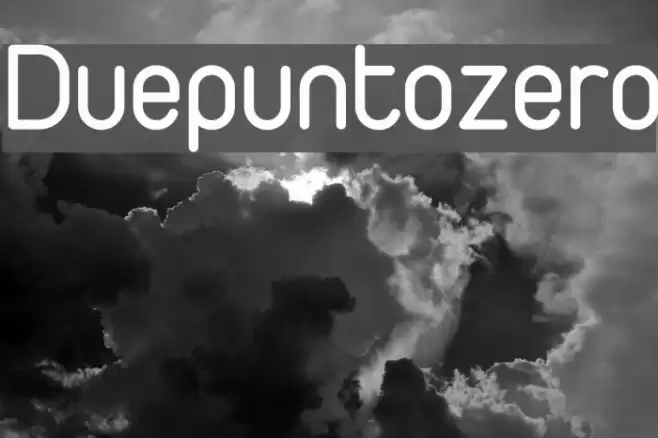 Duepuntozero फ़ॉन्ट examples