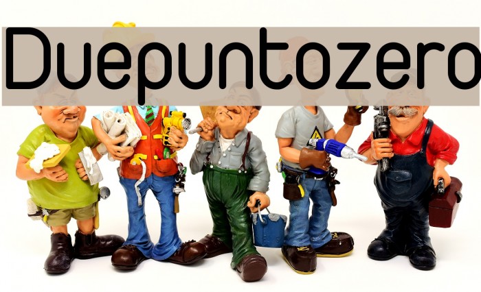 Duepuntozero Font examples