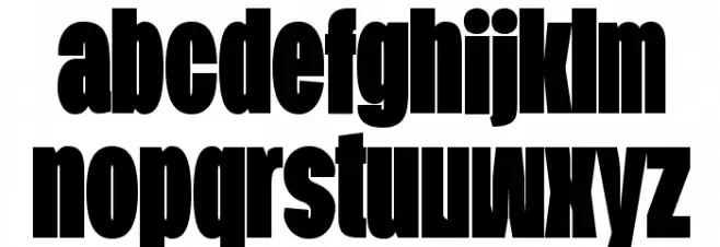 Duera PERSONAL USE Condensed Black Font LOWERCASE