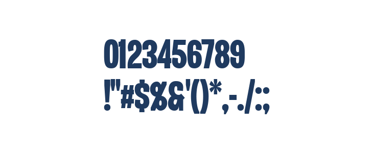 Duera PERSONAL USE Condensed Bold Other Characters