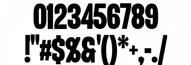 Duera PERSONAL USE Condensed Bold Font OTHER CHARS