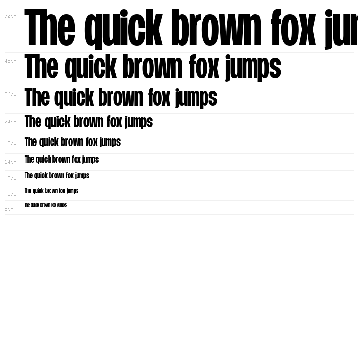 Duera PERSONAL USE Condensed Bold Waterfall