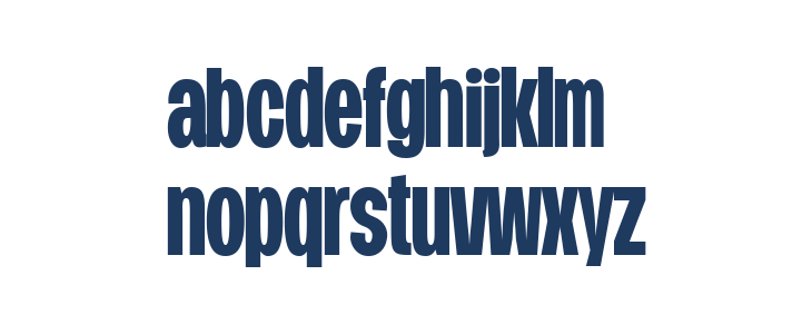 Duera PERSONAL USE Condensed Bold Lowercase
