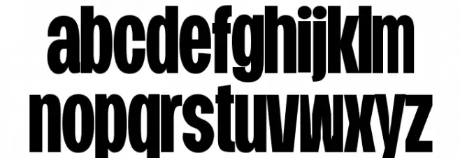 Duera PERSONAL USE Condensed Bold Fuentes MINÚSCULAS