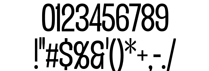 Duera PERSONAL USE Condensed Light Font OTHER CHARS