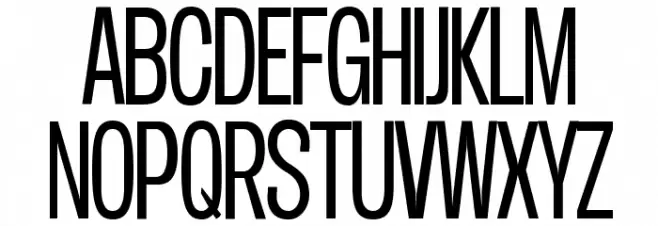 Duera PERSONAL USE Condensed Light Polices MAJUSCULES