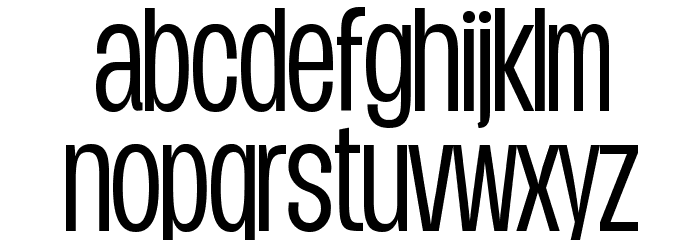 Duera PERSONAL USE Condensed Light Font LOWERCASE