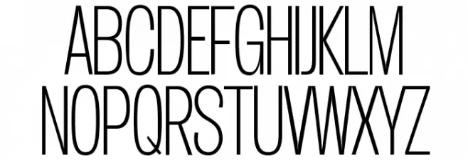 Duera PERSONAL USE Condensed Thin Fonte MAIÚSCULAS