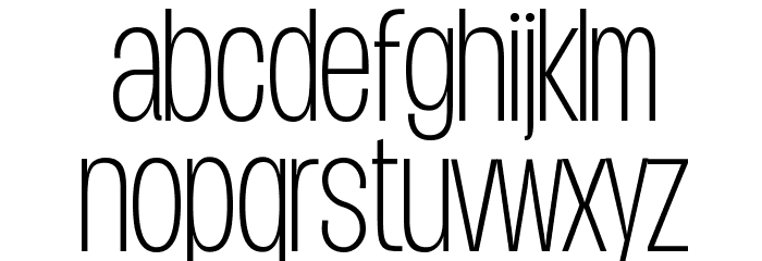 Duera PERSONAL USE Condensed Thin Font LOWERCASE