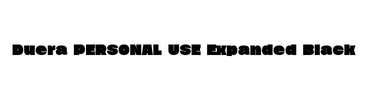 Duera PERSONAL USE Expanded Black  baixar fontes gratis