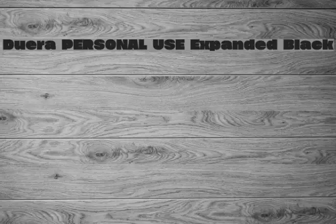Duera PERSONAL USE Expanded Black Example 2