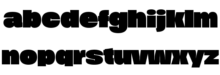 Duera PERSONAL USE Expanded Black Font LOWERCASE