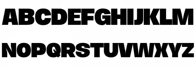 Duera PERSONAL USE Expanded Bold Polices MAJUSCULES