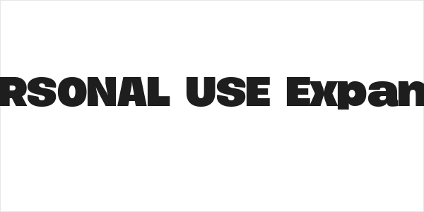 Duera PERSONAL USE Expanded Bold Logo