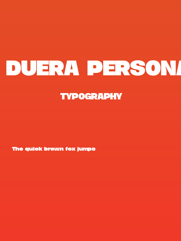 Duera PERSONAL USE Expanded Bold Poster