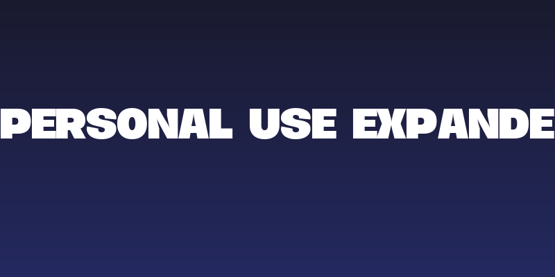 Duera PERSONAL USE Expanded Bold Social Header