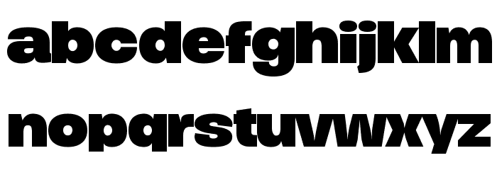 Duera PERSONAL USE Expanded Bold Font LOWERCASE