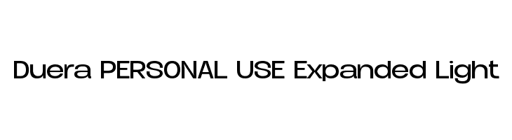 Duera PERSONAL USE Expanded Light  नि: शुल्क फ़ॉन्ट्स डाउनलोड