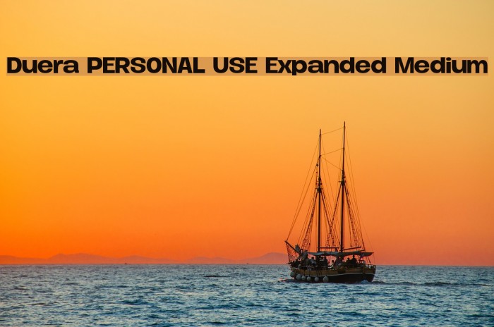 Duera PERSONAL USE Expanded Medium Example 1