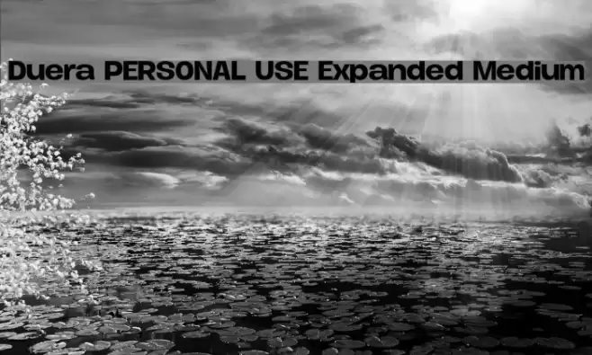 Duera PERSONAL USE Expanded Medium Font examples