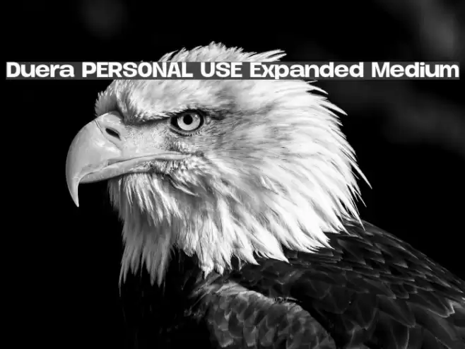 Duera PERSONAL USE Expanded Medium Font examples