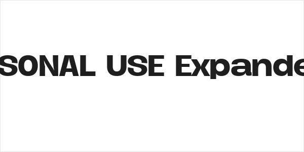 Duera PERSONAL USE Expanded Medium Logo
