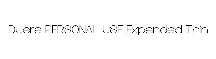 Duera PERSONAL USE Expanded Thin  baixar fontes gratis