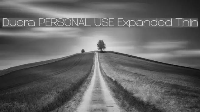 Duera PERSONAL USE Expanded Thin Example 1