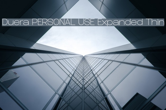 Duera PERSONAL USE Expanded Thin Font examples